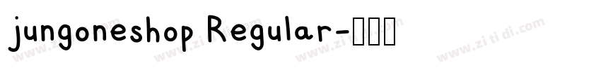 jungoneshop Regular字体转换